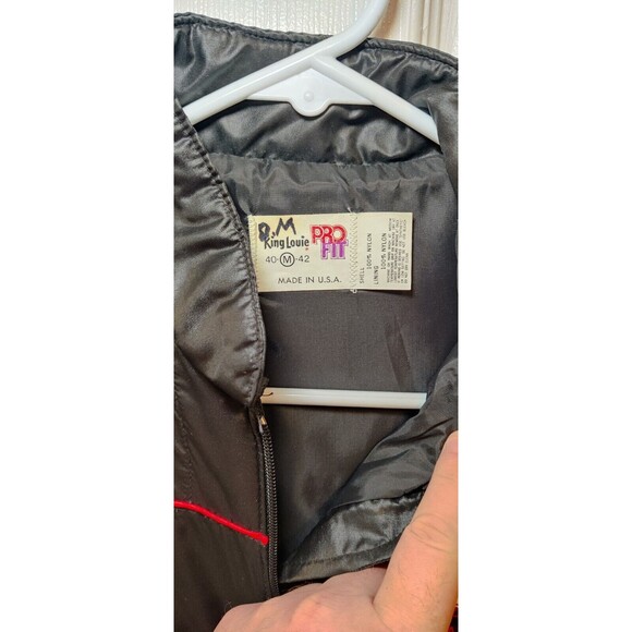 Vintage King Louie Pro Fit Black Puffer Jacket UAW 1243 Made In USA Size M - Picture 7 of 9
